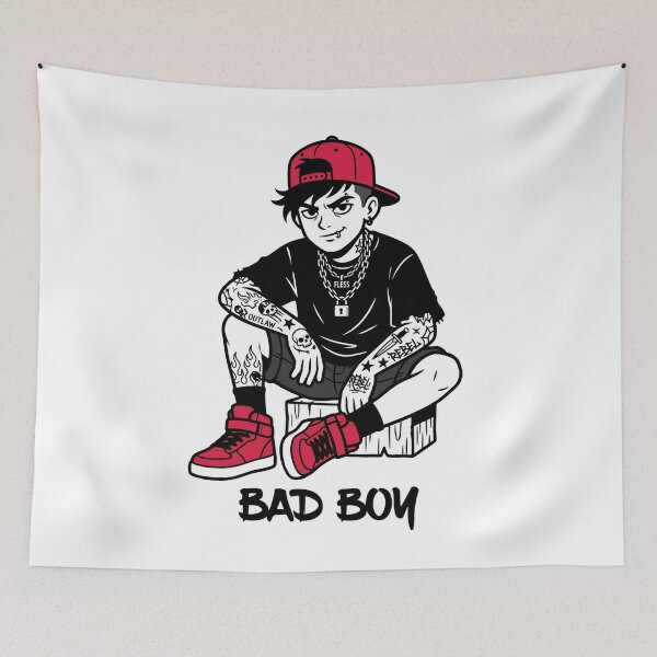 Item preview, Cool Streetwear Tattooed Kid Red Hat Shirt designed and sold by Mr-wow.