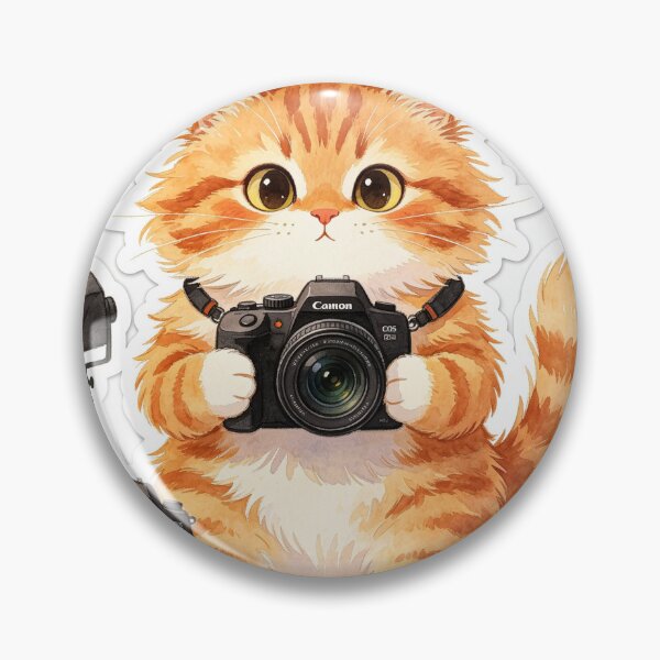 Item preview, Cute Orange Cat Photographer Camera designed and sold by onjirastudio7.