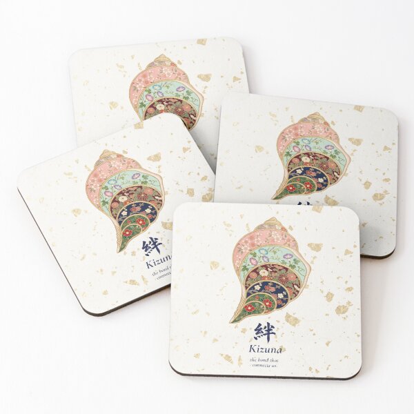 Item preview, Kizuna — Japanese Shell Art | Four Seasons Floral Kimono Pattern designed and sold by KimonoKotoba.