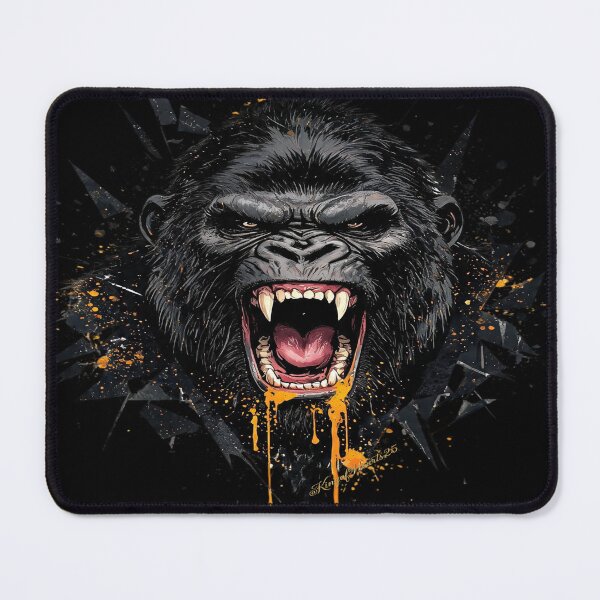 Item preview, Angry Gorilla Roar Ink Splatter Art designed and sold by KingofHearts25.