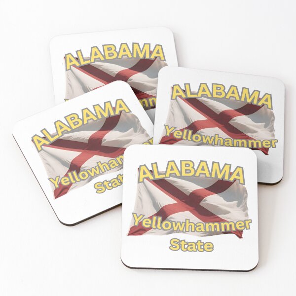 Item preview, Alabama Yellowhammer State Flag designed and sold by RVJdesigns.