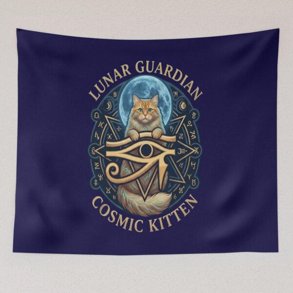 Item preview, Lunar Guardian Cosmic Kitten – Cat Energy designed and sold by HoodiePlanet.