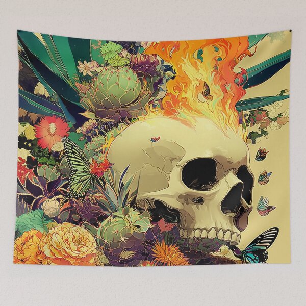 Item preview, Skull with Agave Plant designed and sold by DavidLoblaw.