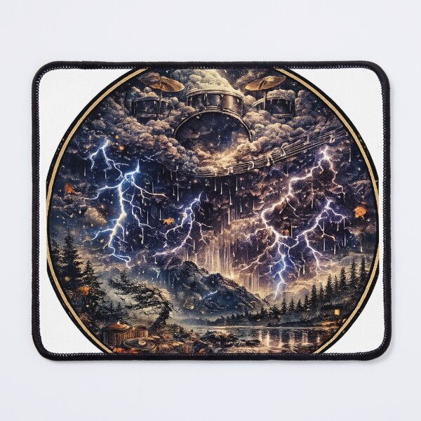 Item preview, Lightning Always Plays the Drums | Thunderstorm Music Art designed and sold by NatureHarmony16.