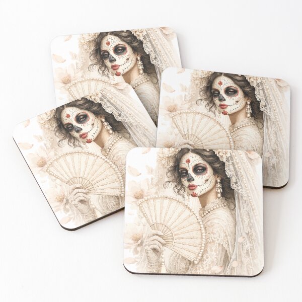 Item preview, Pearl Veil Duchess / La Catrina Collection designed and sold by ValentynaTyshenkoArt.