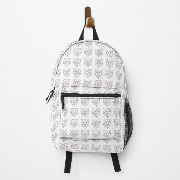 Item preview, Minimalist Bear Face Fine Line Art - Modern Geometric Wildlife designed and sold by Woof-zil.
