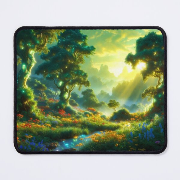 Item preview, Vibrant Enchanted Glowing Forest with Magical Wildflowers designed and sold by Nexus Space.