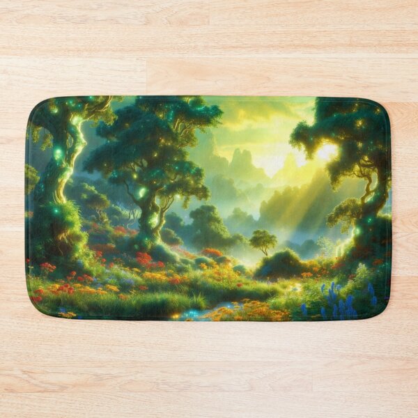 Item preview, Vibrant Enchanted Glowing Forest with Magical Wildflowers designed and sold by Nexus Space.