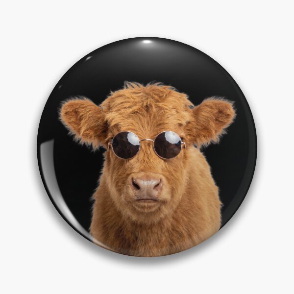 Item preview, Cute Baby Highland Cow Wearing Sunglasses Funny designed and sold by RareLavender.