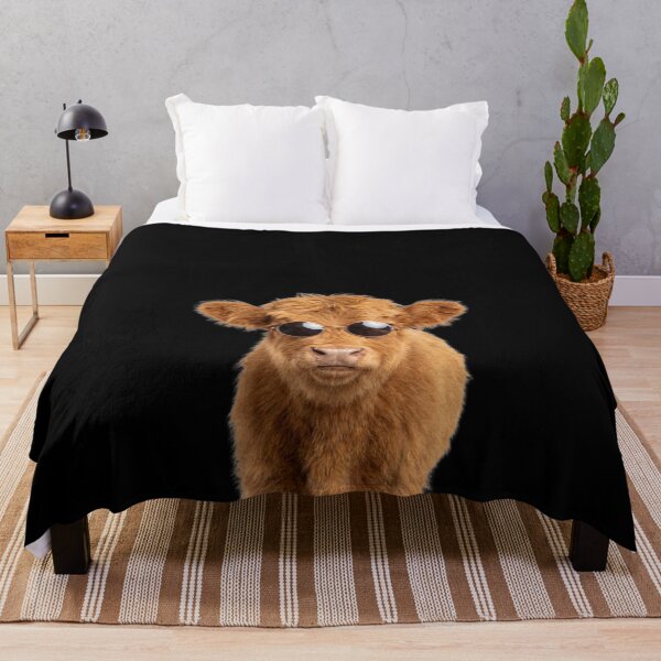 Item preview, Cute Baby Highland Cow Wearing Sunglasses Funny designed and sold by RareLavender.