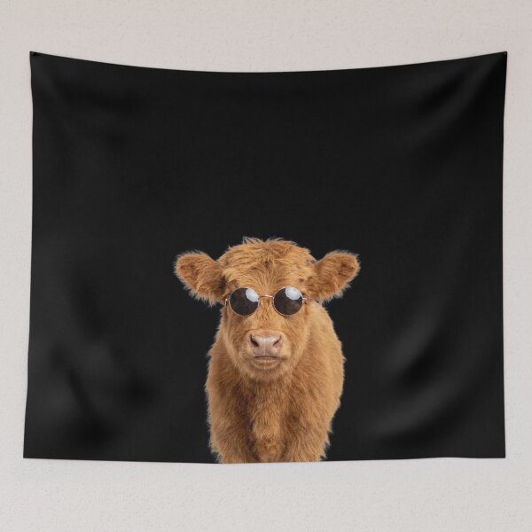 Item preview, Cute Baby Highland Cow Wearing Sunglasses Funny designed and sold by RareLavender.
