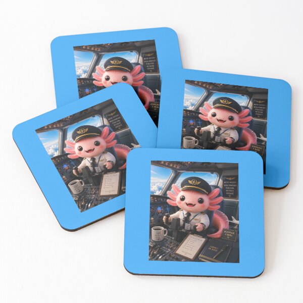 Item preview, Kawaii Airline Pilot Axolotl designed and sold by Axokris.