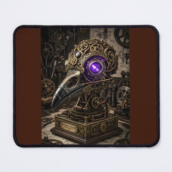 Item preview, The Cogwork Crow Skull - Steampunk Raven Mechanical Art designed and sold by Studio77-Gothic.