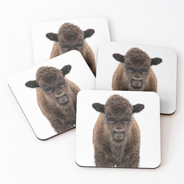 Item preview, Cute Baby Bison Wearing Sunglasses Funny designed and sold by RareLavender.