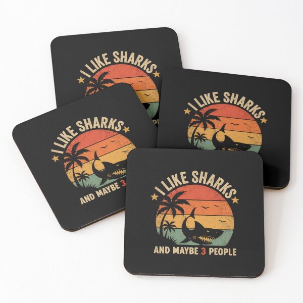 Item preview, I Like Sharks And Maybe 3 People Funny Introvert Shark Lover designed and sold by JonesFlora2025.