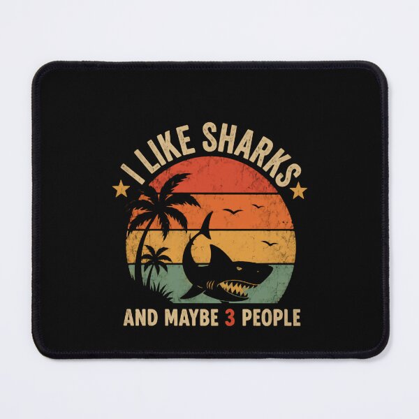 Item preview, I Like Sharks And Maybe 3 People Funny Introvert Shark Lover designed and sold by JonesFlora2025.