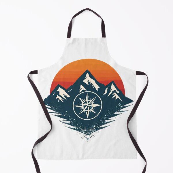 Item preview, Retro Mountain Compass Adventure Design designed and sold by Evergreen Horizon Works.