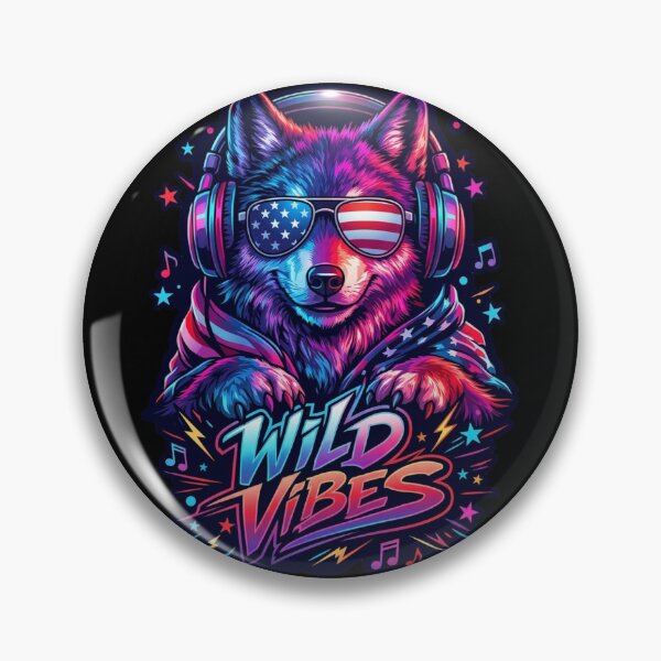 Item preview, Neon Wolf Wild Vibes Patriotic Sunglasses Headphones designed and sold by FREENATION2026.