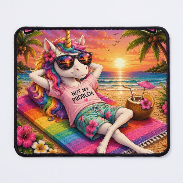 Item preview, Magically Unmotivated Funny Unicorn designed and sold by BagFactoryUK.