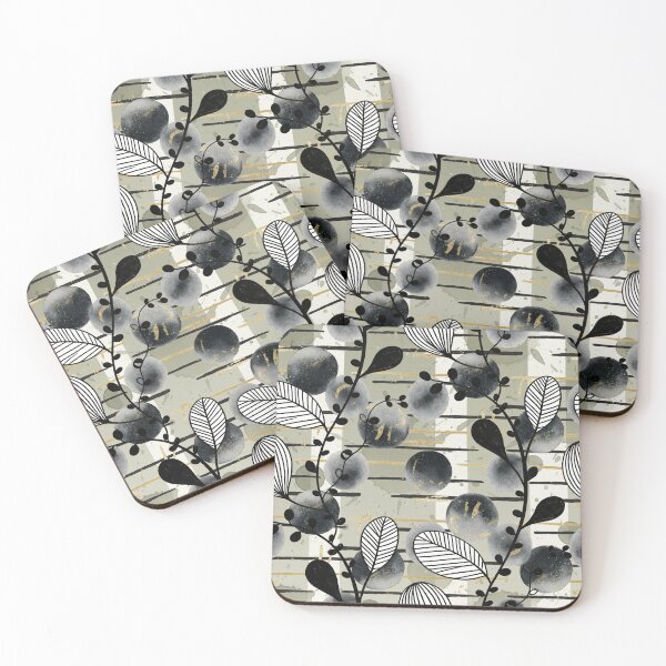 Item preview, Sage Contrast Watercolor & Ink Pattern designed and sold by wissal.studio.