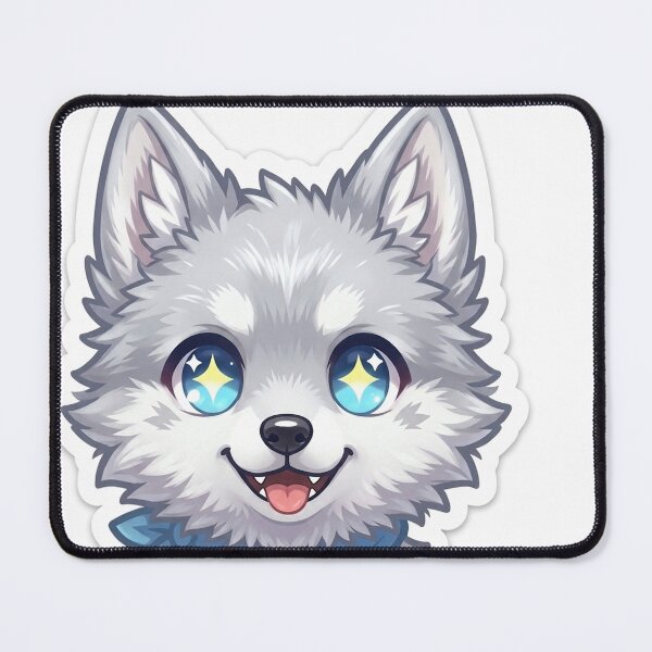 Item preview, Cute Wolf Sticker for Kids Toddler Baby Gift Nursery Animal Art NeoTigLuna designed and sold by NeoTigLuna.