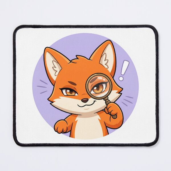 Item preview, Sly Spy Fox - Cute Kawaii Detective Kitten Aesthetic designed and sold by CaliLuminos.