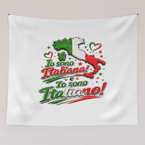 Item preview, Io sono Italiana! Io sono Italiano! – Italian Pride Design  designed and sold by RipantinaFantasy .