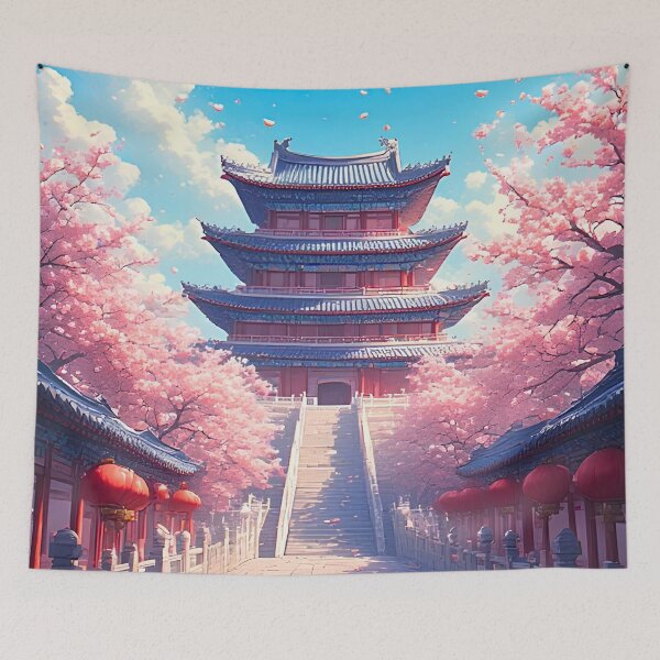 Item preview, Heaven's Sakura Temple designed and sold by ZenGrooves.