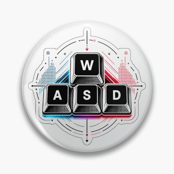 Item preview, WASD Gaming Keys – Minimalist PC Gamer Keyboard Graphic designed and sold by Shabrinox.