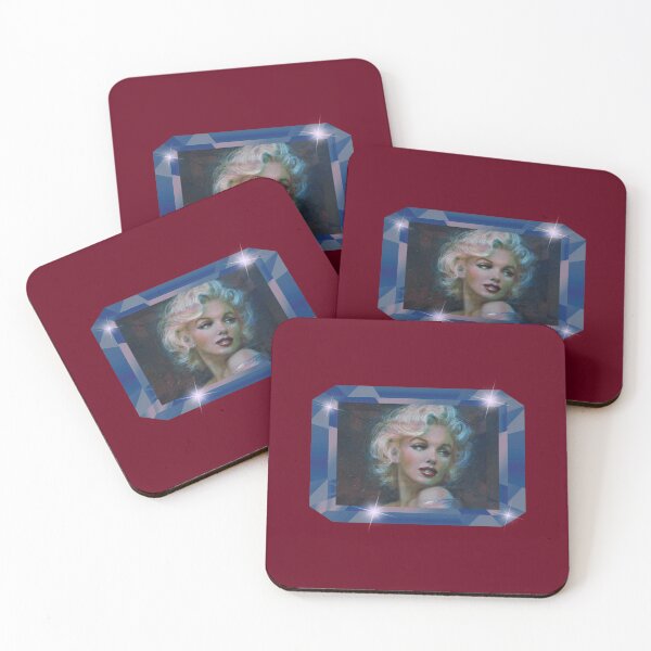 Item preview, Glamorous Marilyn (Blue on Burgundy) designed and sold by PawsitiveMum3.