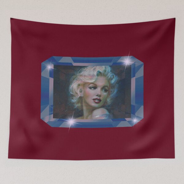 Item preview, Glamorous Marilyn (Blue on Burgundy) designed and sold by PawsitiveMum3.