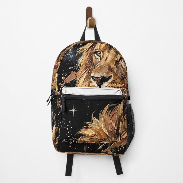 Item preview, Golden Majestic Lion Art - Abstract Impasto Celestial King designed and sold by SupernovaNote.