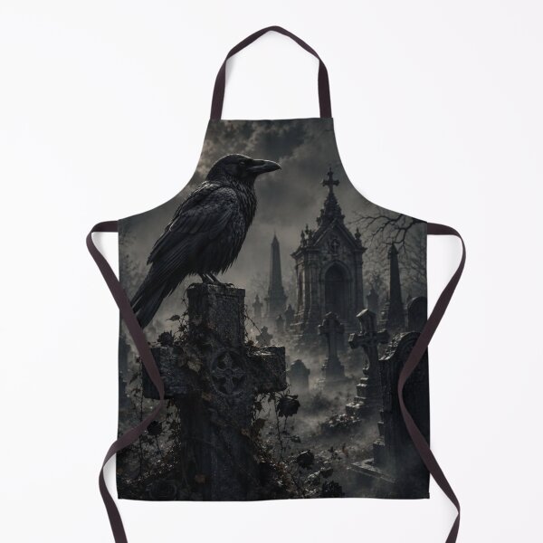Item preview, Gothic Raven in Moonlit Cemetery designed and sold by VelarisMoon.
