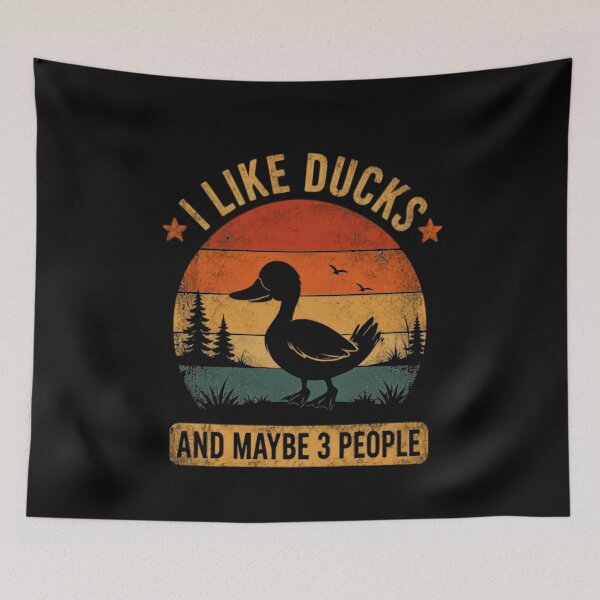 Item preview, I Like Ducks And Maybe 3 People Duck Lover Introvert Humor designed and sold by JonesFlora2025.