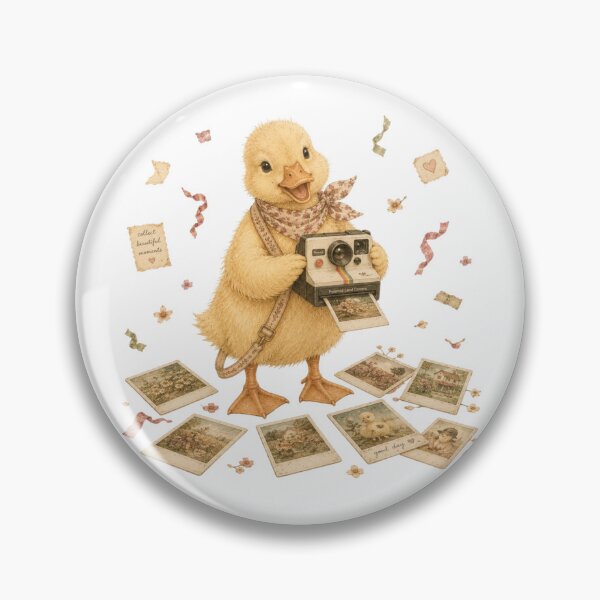 Item preview, Cute Duck Polaroid Camera Photographer Vintage Aesthetic designed and sold by AQUILAKREO.