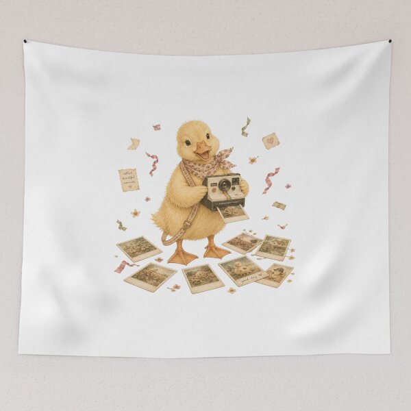 Item preview, Cute Duck Polaroid Camera Photographer Vintage Aesthetic designed and sold by AQUILAKREO.