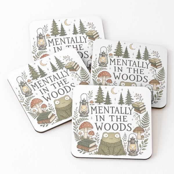 Item preview, Mentally in the Woods | Cozy Frog Cottagecore | Book Lover Forestcore Frog Design designed and sold by Fernhaven.