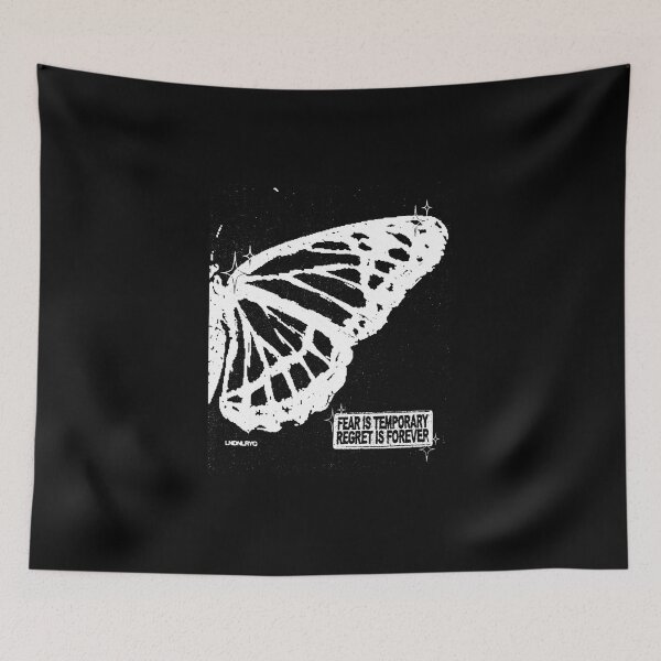 Item preview, Kendrick Fear Is Temporary Regret Is Forever Fan Art – Feather Ghost Print designed and sold by gringoods.