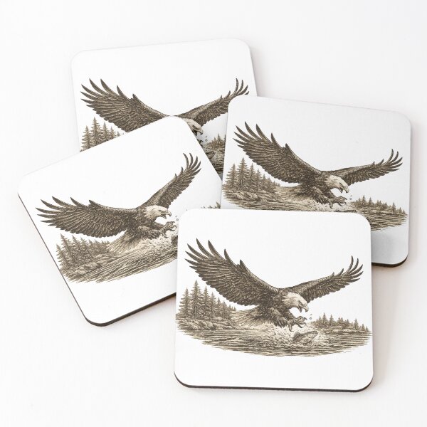 Item preview, Bald Eagle Diving for Fish designed and sold by KrungiT Design .