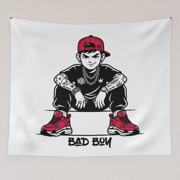 Item preview, Aesthetic Street Outlaw Bad Boy Laptop Decal designed and sold by Mr-wow.