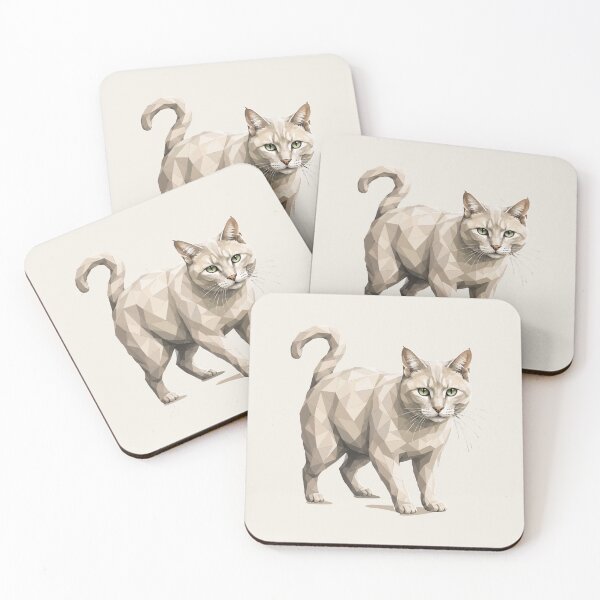 Item preview, Geometric Tonkinese Cat - Modern Pet Art designed and sold by Tklezardesigns.