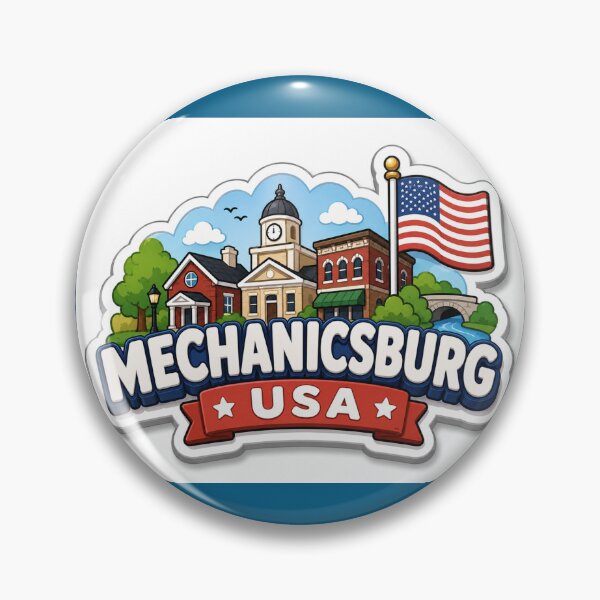 Item preview, Skyline Label Text MECHANICSBURG USA ?? designed and sold by PaintMeWorld.