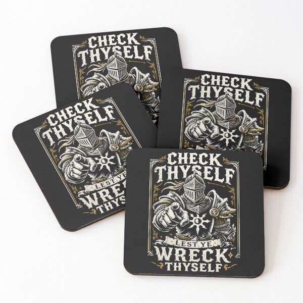 Item preview, Check Thyself Knight Medieval Humor designed and sold by Victor Shadehorn.