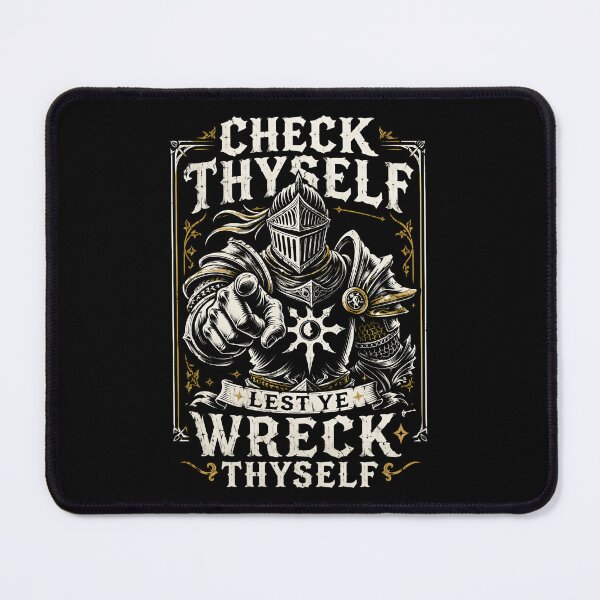 Item preview, Check Thyself Knight Medieval Humor designed and sold by Victor Shadehorn.
