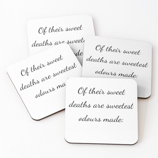Item preview, "Of their sweet deaths are sweetest odours made:" - handwriting black designed and sold by ariksworld.