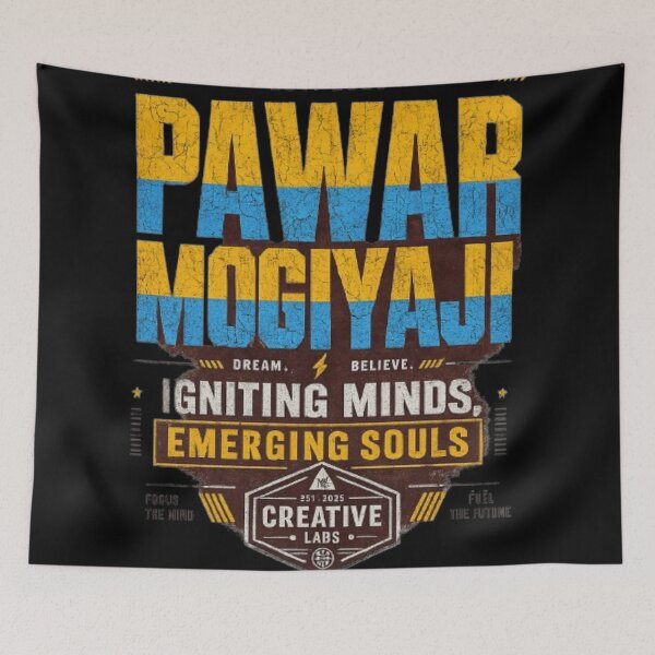 Item preview, Pawar Mogiyaji Igniting Minds Emerging Souls Typography designed and sold by Pawar1999.