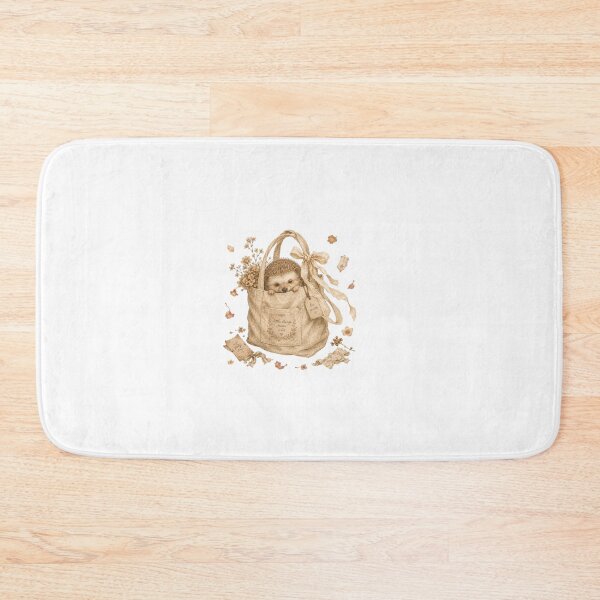 Item preview, Cute Hedgehog Canvas Tote Bag Coquette Cottagecore Aesthetic designed and sold by AQUILAKREO.