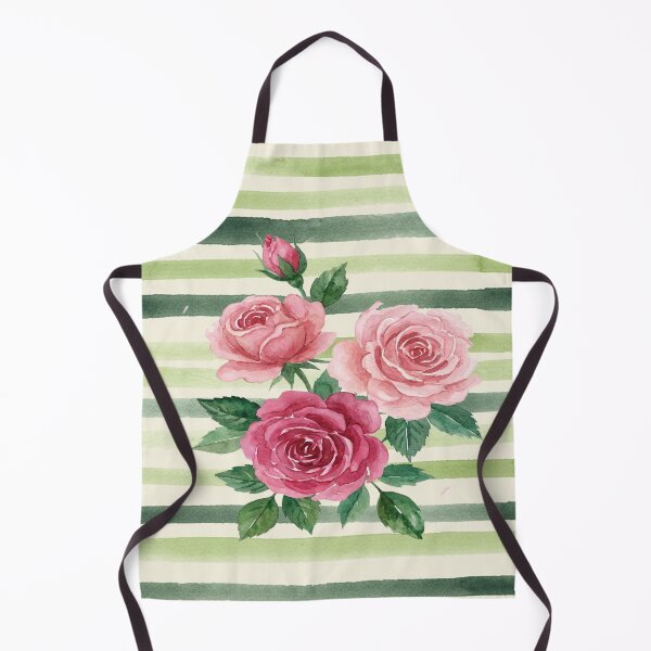 Item preview, Cottagecore Rose and Sage Stripes Pattern designed and sold by wissal.studio.
