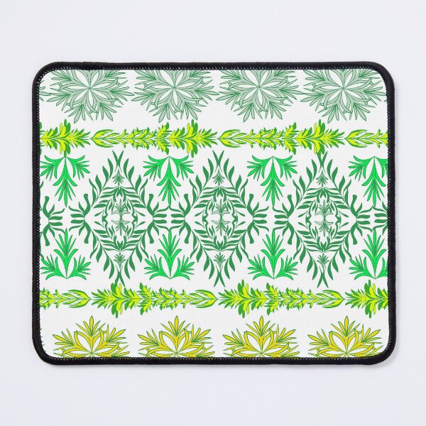 Item preview, Seamless Green Botanical Ornament Pattern with Floral Elements designed and sold by Ei-Ei.