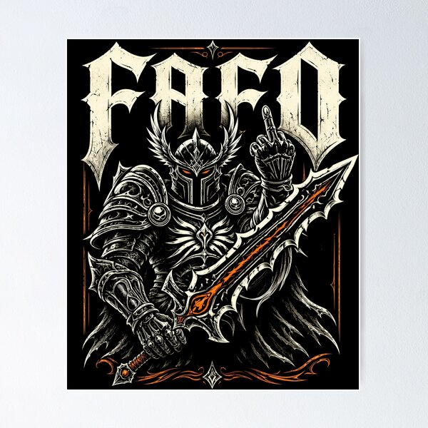 Item preview, FAFO Dark Knight Fantasy Attitude designed and sold by Victor Shadehorn.